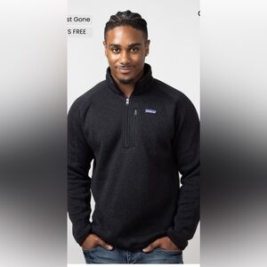 Patagonia Men’s Better Sweater Quarter Zip in Black Size Medium